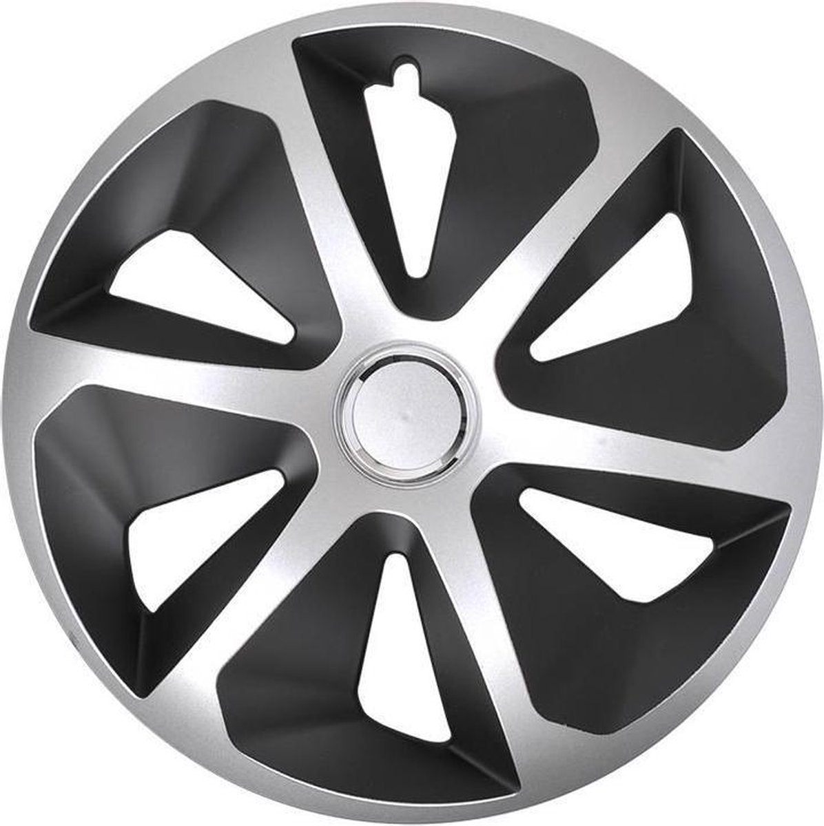Proplus Wieldoppen Roco 16 Inch Zilver/zwart Set Van 4