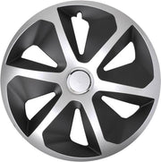 Proplus Wieldoppen Roco 16 Inch Zilver/zwart Set Van 4