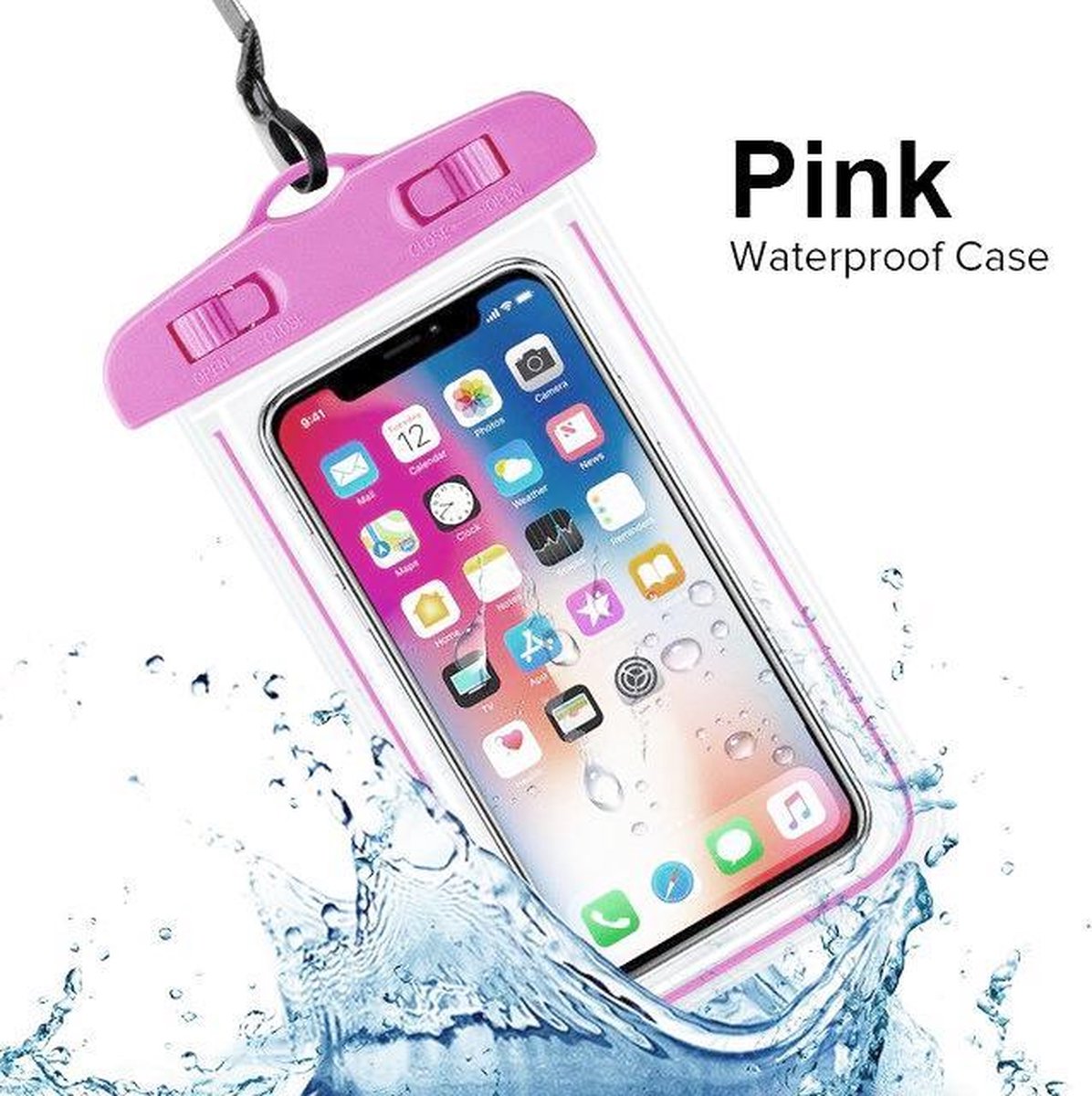 Waterdichte Telefoonhoesjes - Waterproof Hoesje voor Telefoon - Waterdicht Telefoonhoesje - Roze