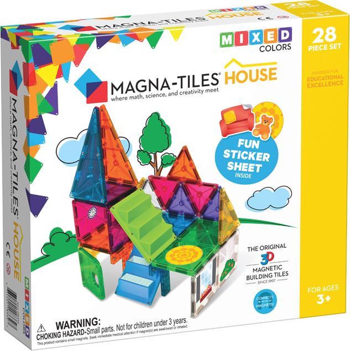 Magna-Tiles® House - Set van 28 magnetische tegels