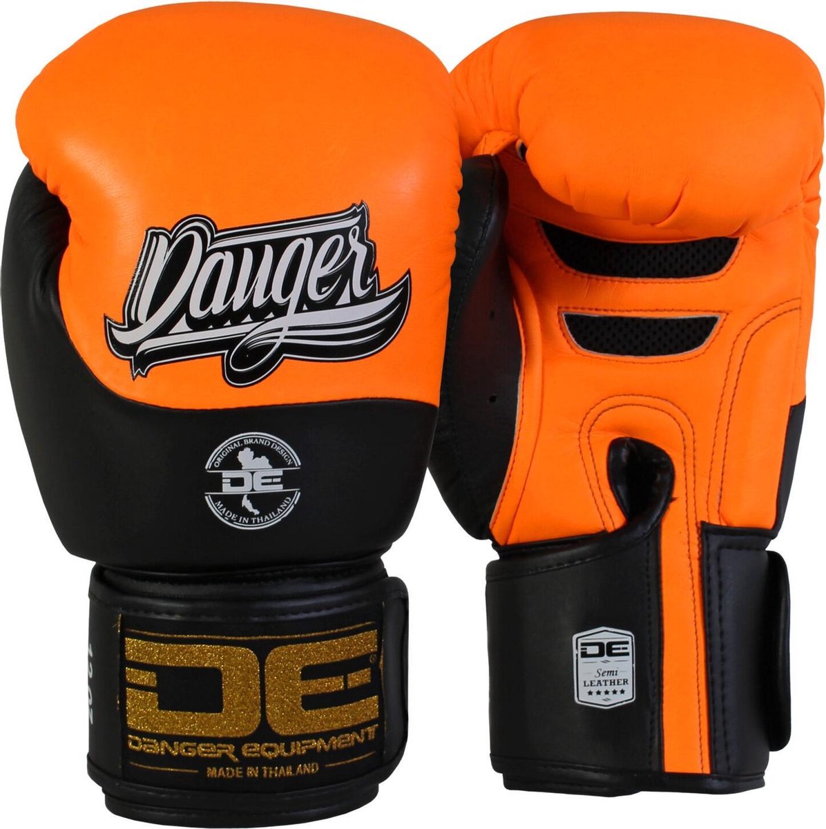 Bokshandschoen Danger Evolution | semi-leer | oranje-zwart - Product Kleur: Oranje Zwart / Product Maat: 12OZ