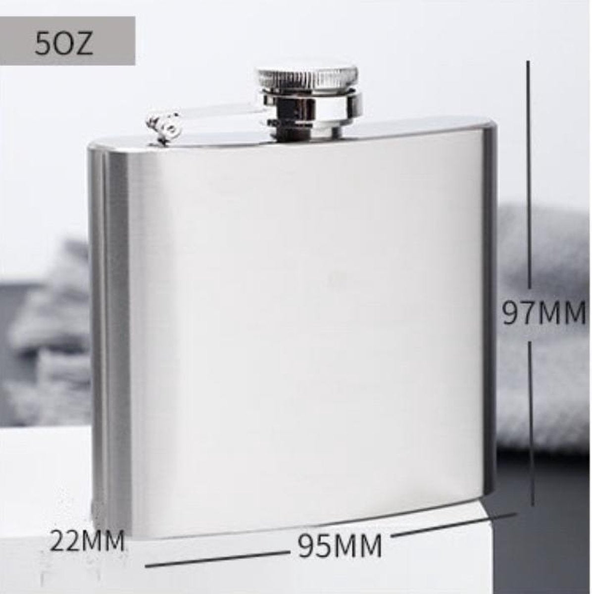 Heupfles - RVS - Whiskey Fles - 150ML - 5Oz