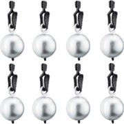16x stuks tafelkleedgewichtjes zilveren kogels/ballen 3.5 cm - Tafelkleedhangers - Tafelzeilgewichtjes