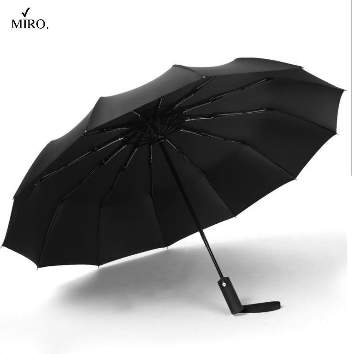 MIRO Paraplu Stormparaplu Volautomatisch Opvouwbaar Zakelijk Zwart