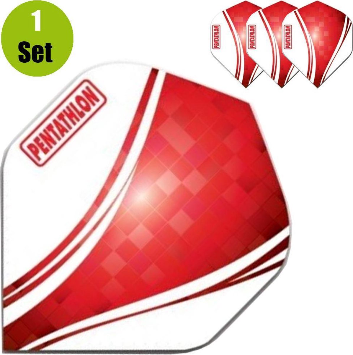 Pentathlon Vizion Swirl Dartflights - Rood- ()