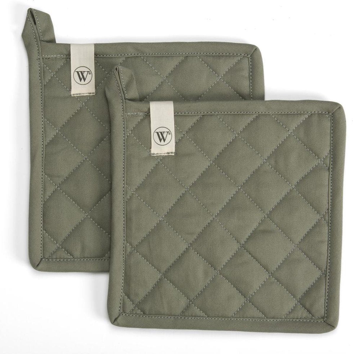 Walra Pannenlap Cook and Trial - 2x 20x20 - 100% Katoen - Legergroen