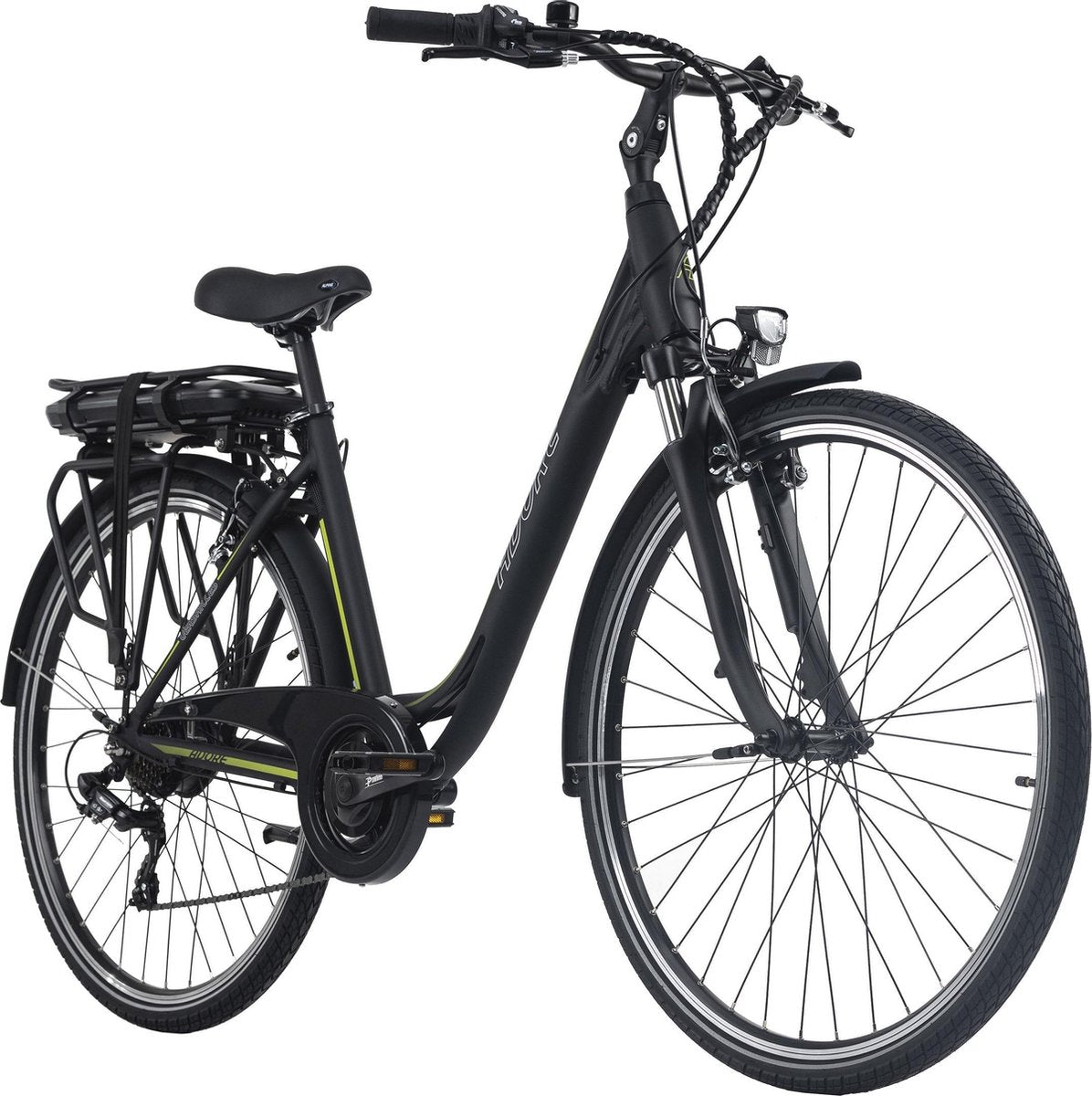Adore E-Bike 28" Adore Versailles - Zwart/Groen - 48