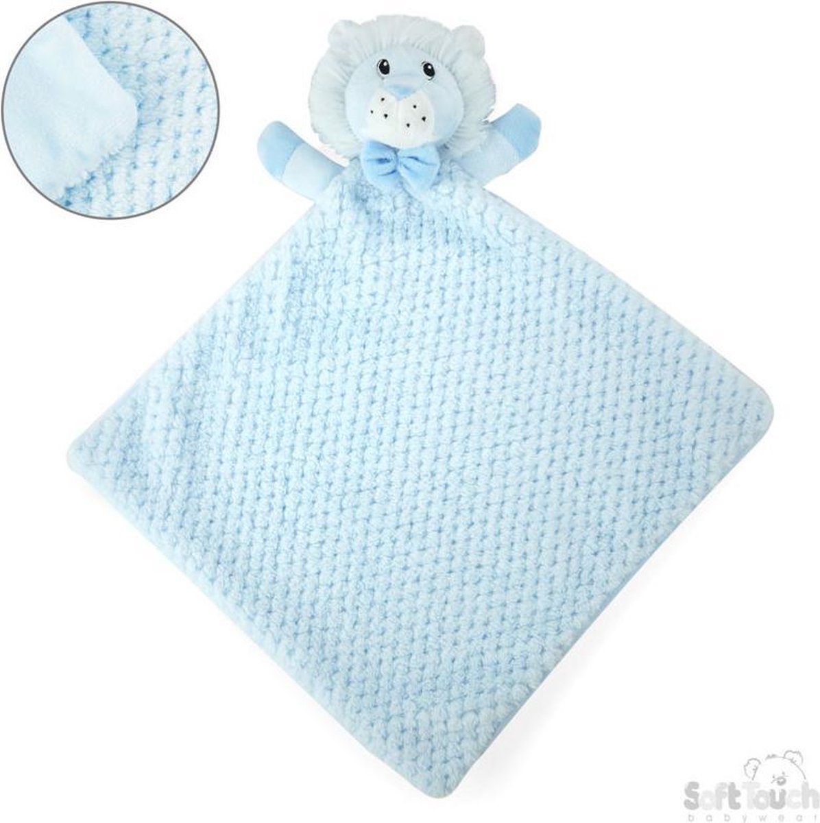 Soft Touch Knuffeldoekje Lion Comforter 30 Cm Polyester Blauw