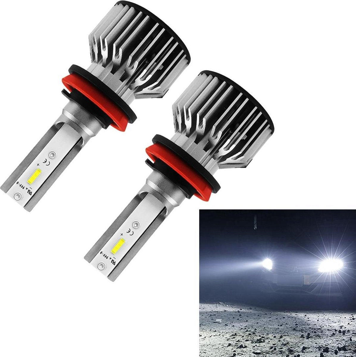 S6 2 PC's H8 / H9 / H11 30W 3800LM 6000K IP68 LED-koplampen Grote stralingsconversiekit DC 9-36V (wit licht)