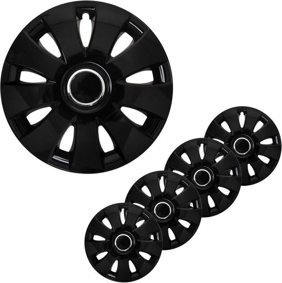 Proplus Wieldoppen Set Aura Zwart / 14 inch (Per set van 4 Stuks)