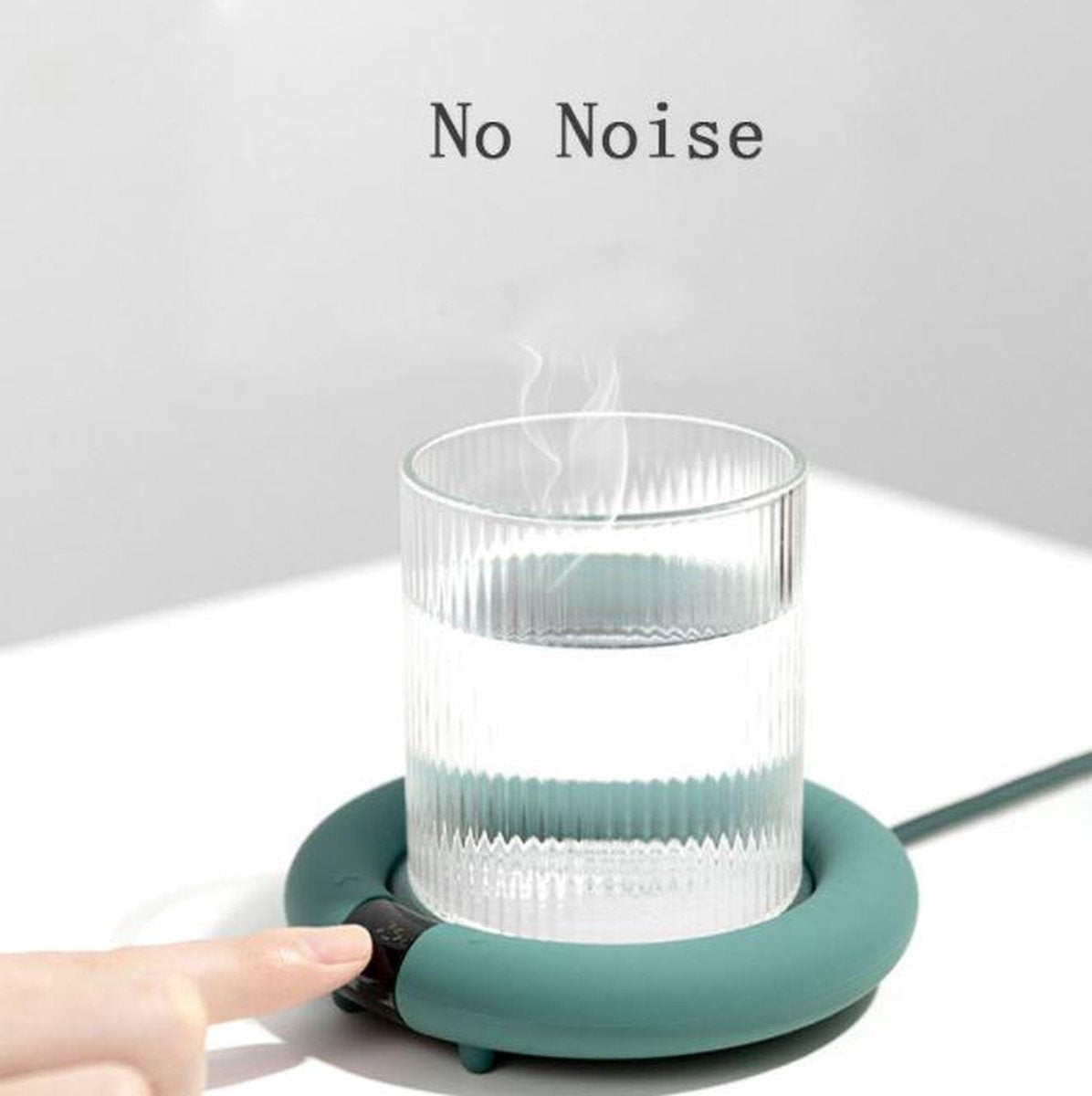 Groen Verwarmde Onderzetter | Cup Warmer met USB Aansluiting | Geschikt voor Bekers en glazen | Houd uw drinken ca. 75℃ | Mug Warmer | Koffie Warmer | Thee Warmer