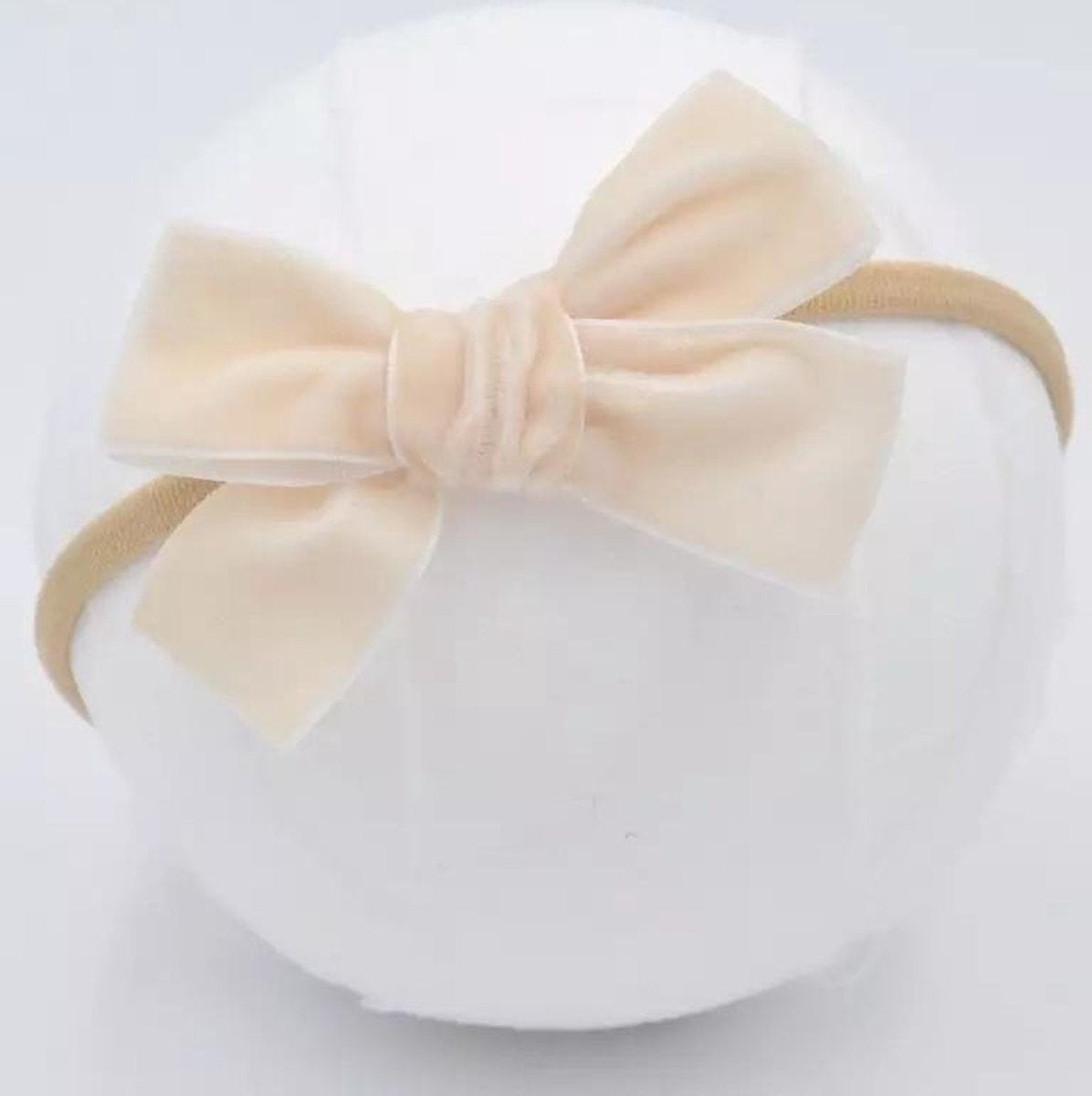 Haarband meisjes | Nylon Haarbandjes | Baby haar accessoires | Meisjes haar accessoires | Baby haarband met strik wit| 3- 24 maanden