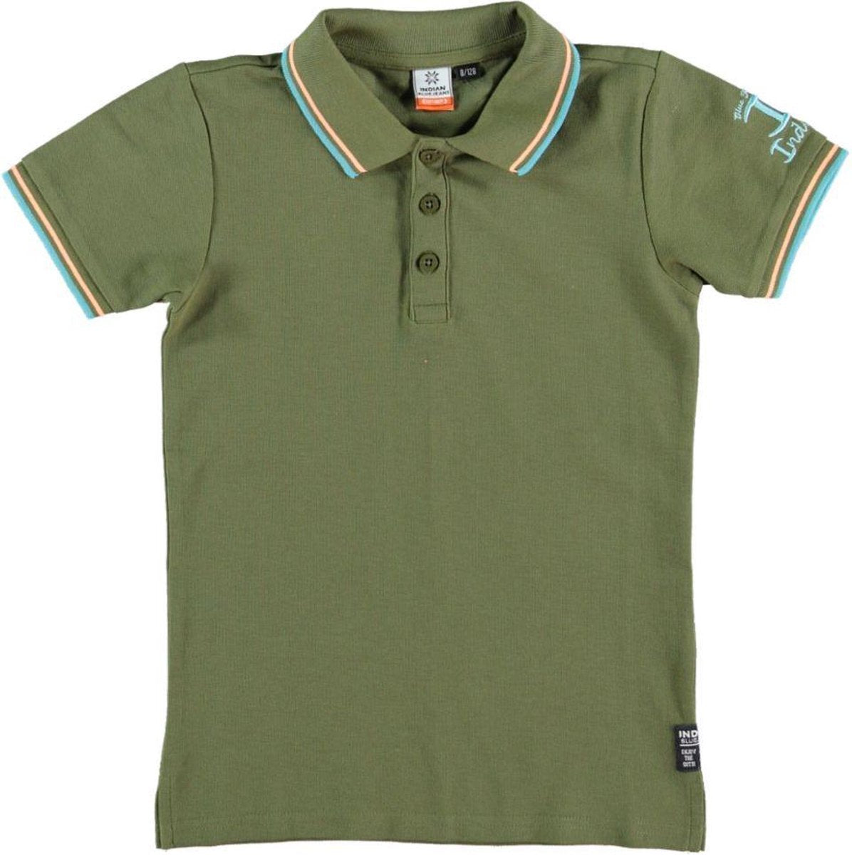 Indian blue jeans groene polo - jongen - Maat 152
