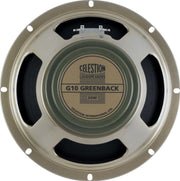 G10 Greenback 10" Speaker 8 Ohm Classic Series
