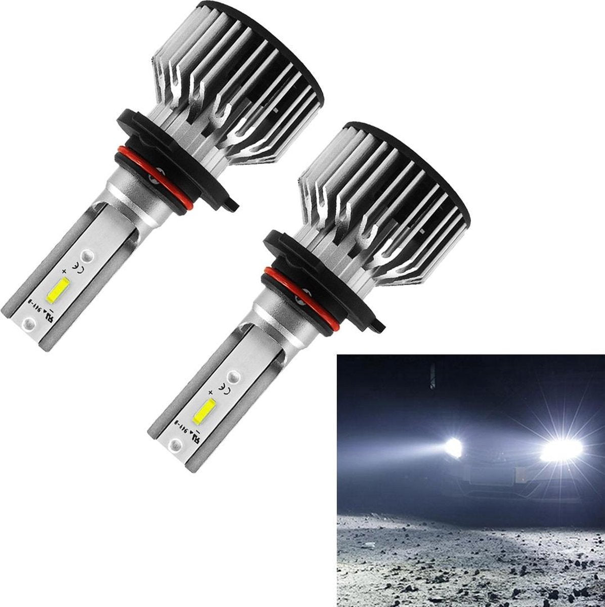 S6 2 PC's HB3 / 9005 / H10 30W 3800LM 6000K IP68 LED-koplampen Grote stralingsconversiekit DC 9-36V (wit licht)