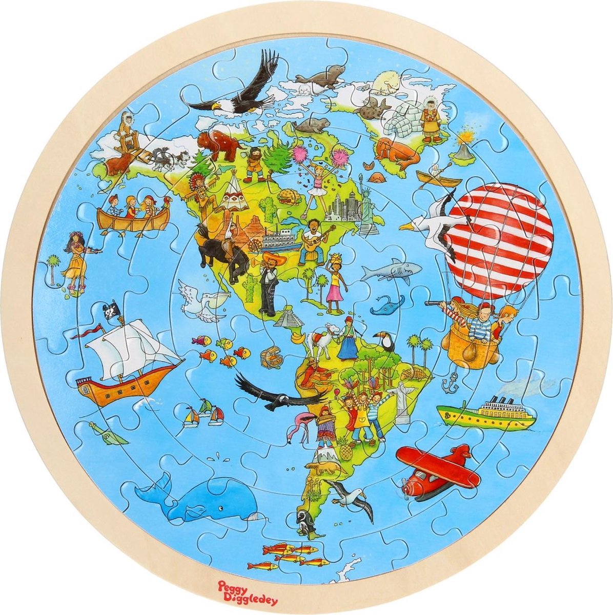 Peggy Diggledey Puzzel Wereldreis