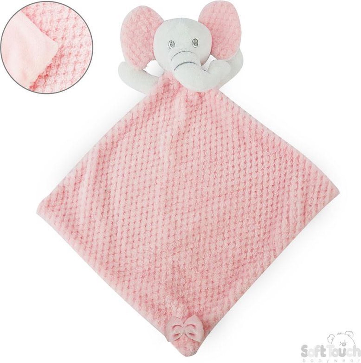 Soft Touch Knuffeldoekje Elephant 30 Cm Polyester Roze