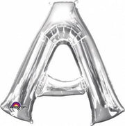 Letter A ballon zilver 86 cm