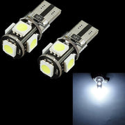 1 Paar T10 Wit Licht 5 LED 5050 SMD CANBUS Auto Signaal Gloeilamp (Zwart)