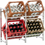 Clp Lennert Krattenrek - Chroom look 75 x 91 x 31 cm (voor 4 kratten)