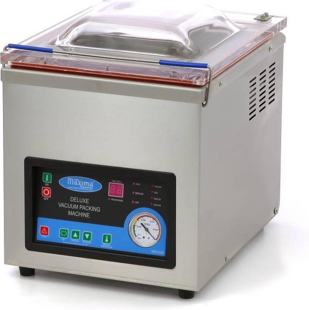 Vacuummachine - 300 mm Sealbalk - RVS - Volledig Instelbaar - Kamer: B320 x D370 x H185mm - Tafelmodel - Vacumeermachine / Verpakkingsmachine - Maxima
