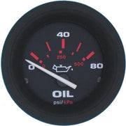 Veethree Amega Oliedrukmeter 0- 80 PSI Ø 60 mm USA