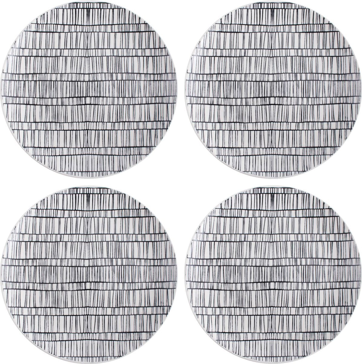 Bord Fence Ø 20cm - FIKA - set 4 stuks