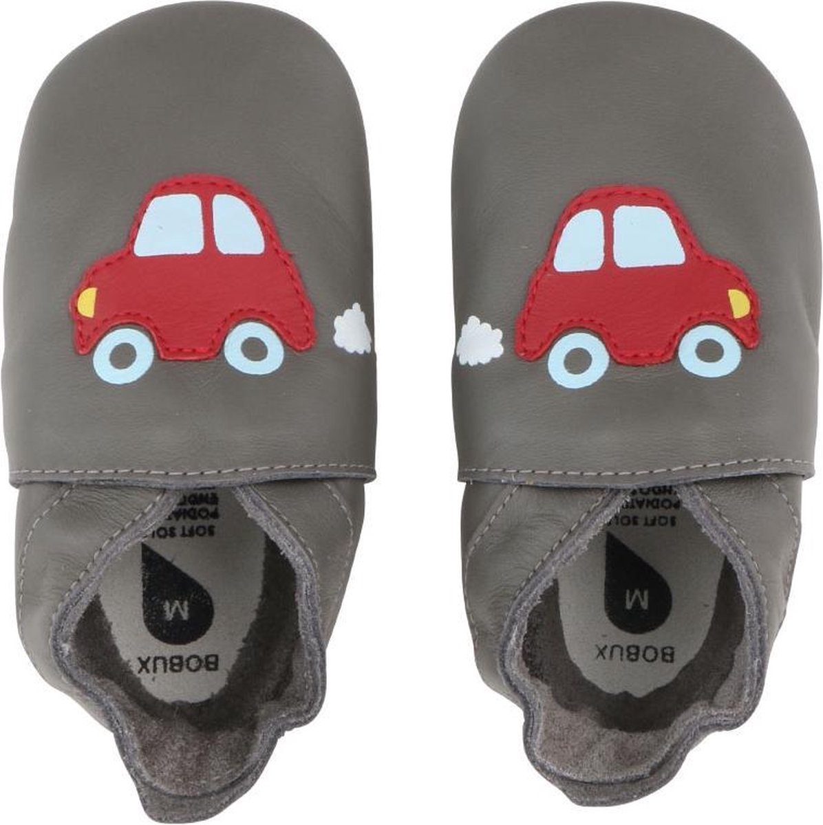 Bobux - Soft Soles -  Grey Orange Racing Car - L