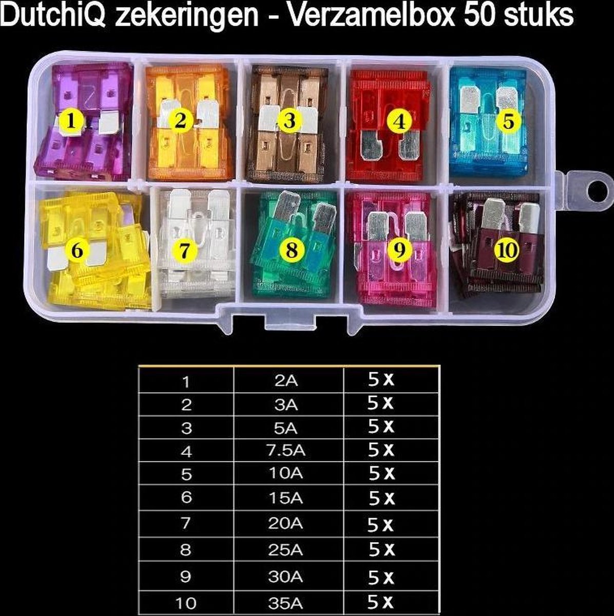 Verzamelbox 50 autozekeringen - 2 t/m 35A - 2A