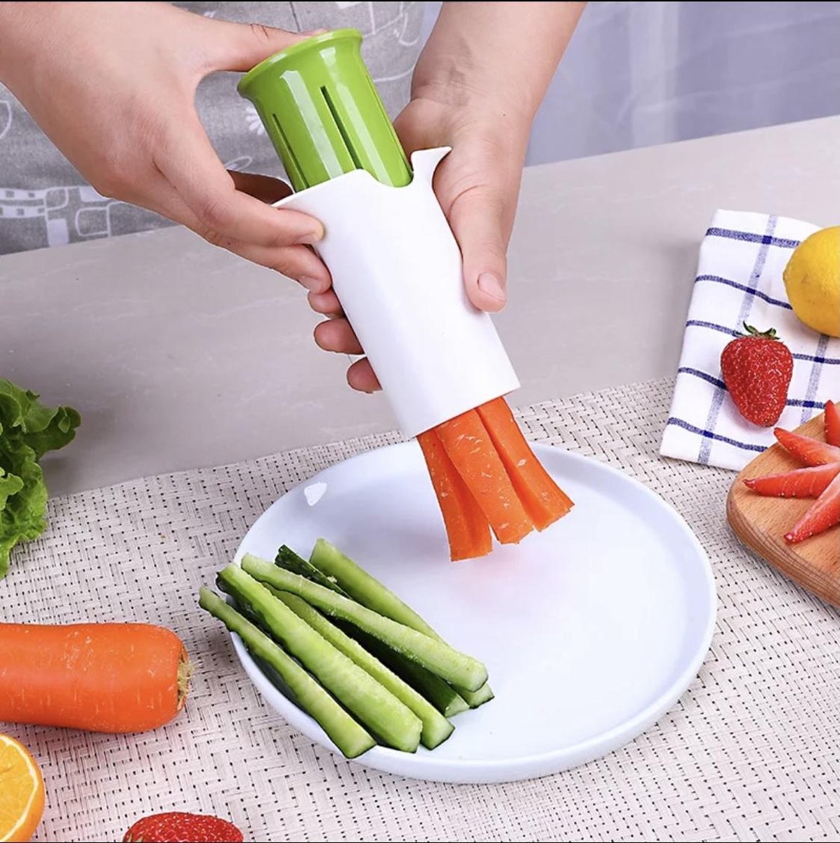 Groentesnijder | Groentehakker | Groente Snijder | Groentesnijder Handmatig | Keukenmandoline | Kunststof |