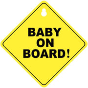 Baby On Board - Warning Sign - Auto - Veiligheidsbord | Geel