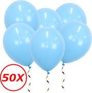 Lichtblauwe Ballonnen Gender Reveal Babyshower Versiering Verjaardag Versiering Blauwe Helium Ballonnen Feest Versiering 50 Stuks