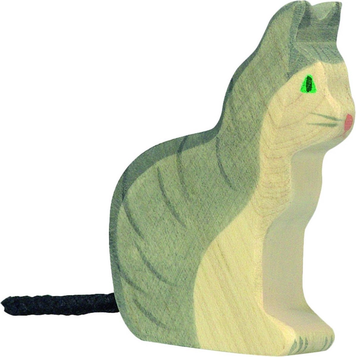 Holztiger Houten zitende kat