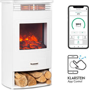 Bormio Smart elektrische haard 950/1900W thermostaat weektimer wit