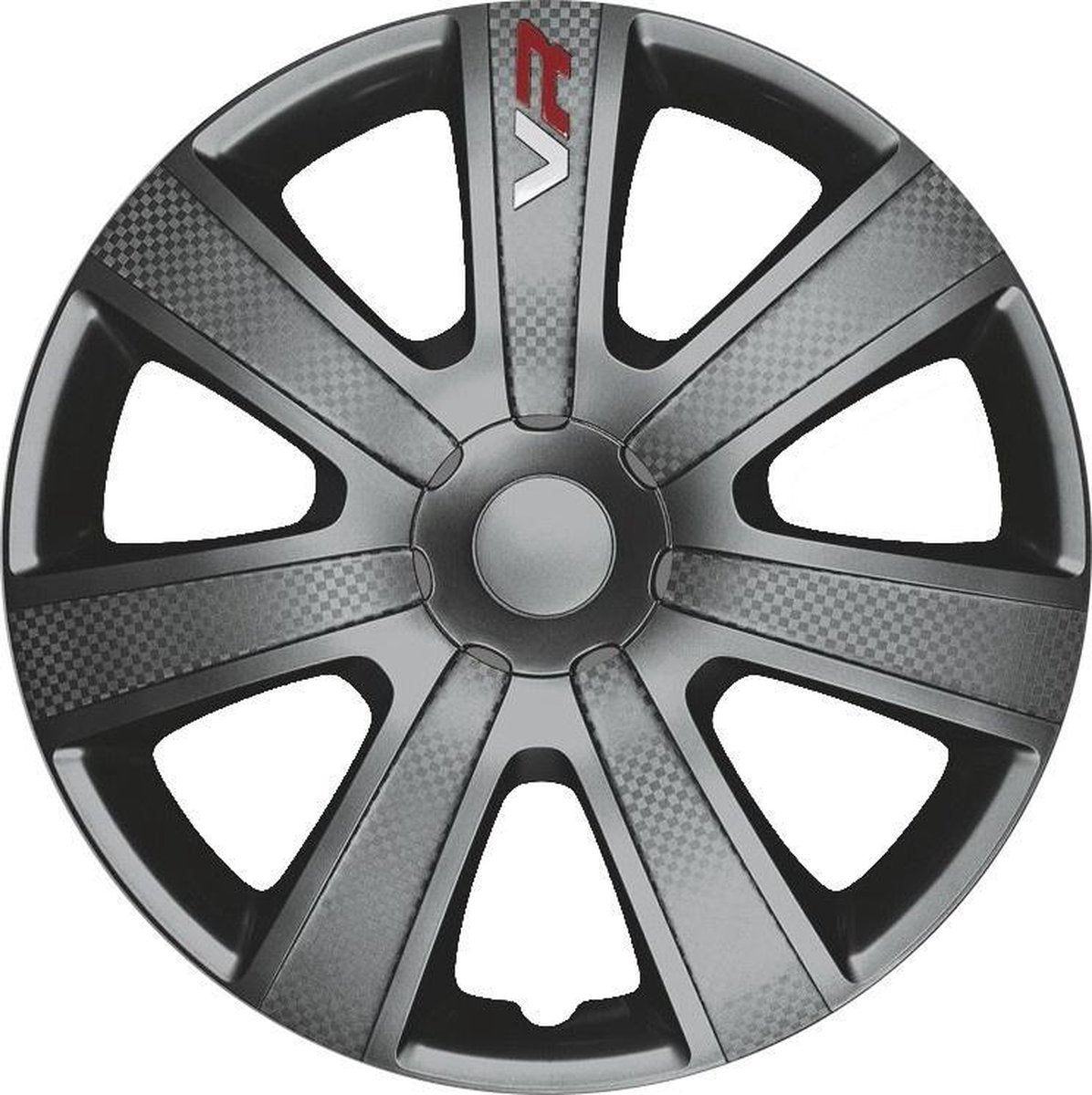Autostyle Wieldoppen 13 inch VR Antraciet/Carbon look - ABS
