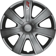 Autostyle Wieldoppen 13 inch VR Antraciet/Carbon look - ABS