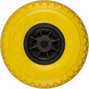 3.00-4 steekwagenwiel - massief/anti-lek band en kunststof velg - 100 kg maximale belasting - 20 mm asgat/naafdiameter - inclusief rollager