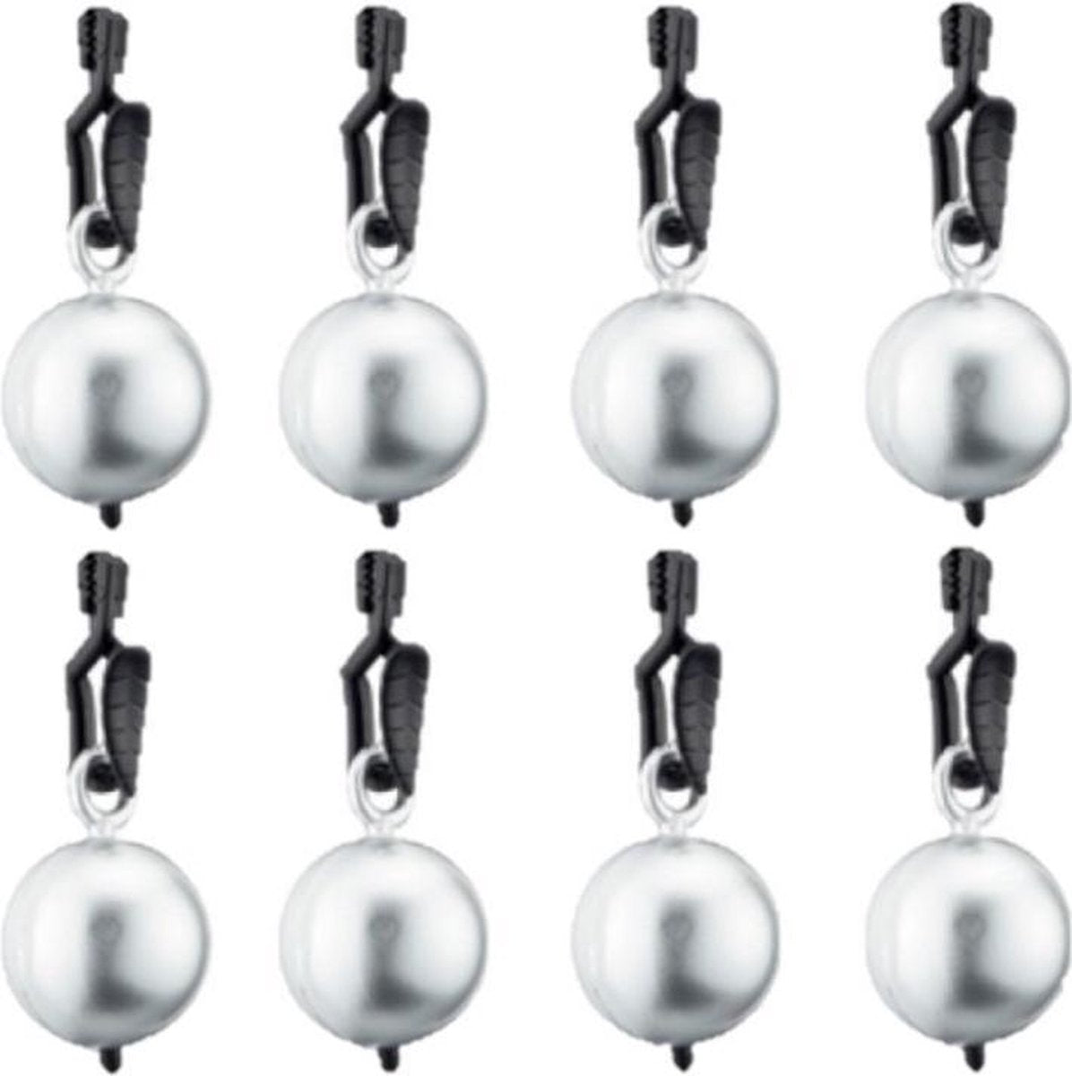 12x stuks tafelkleedgewichtjes zilveren kogels/ballen 3.5 cm - Tafelkleedhangers - Tafelzeilgewichtjes