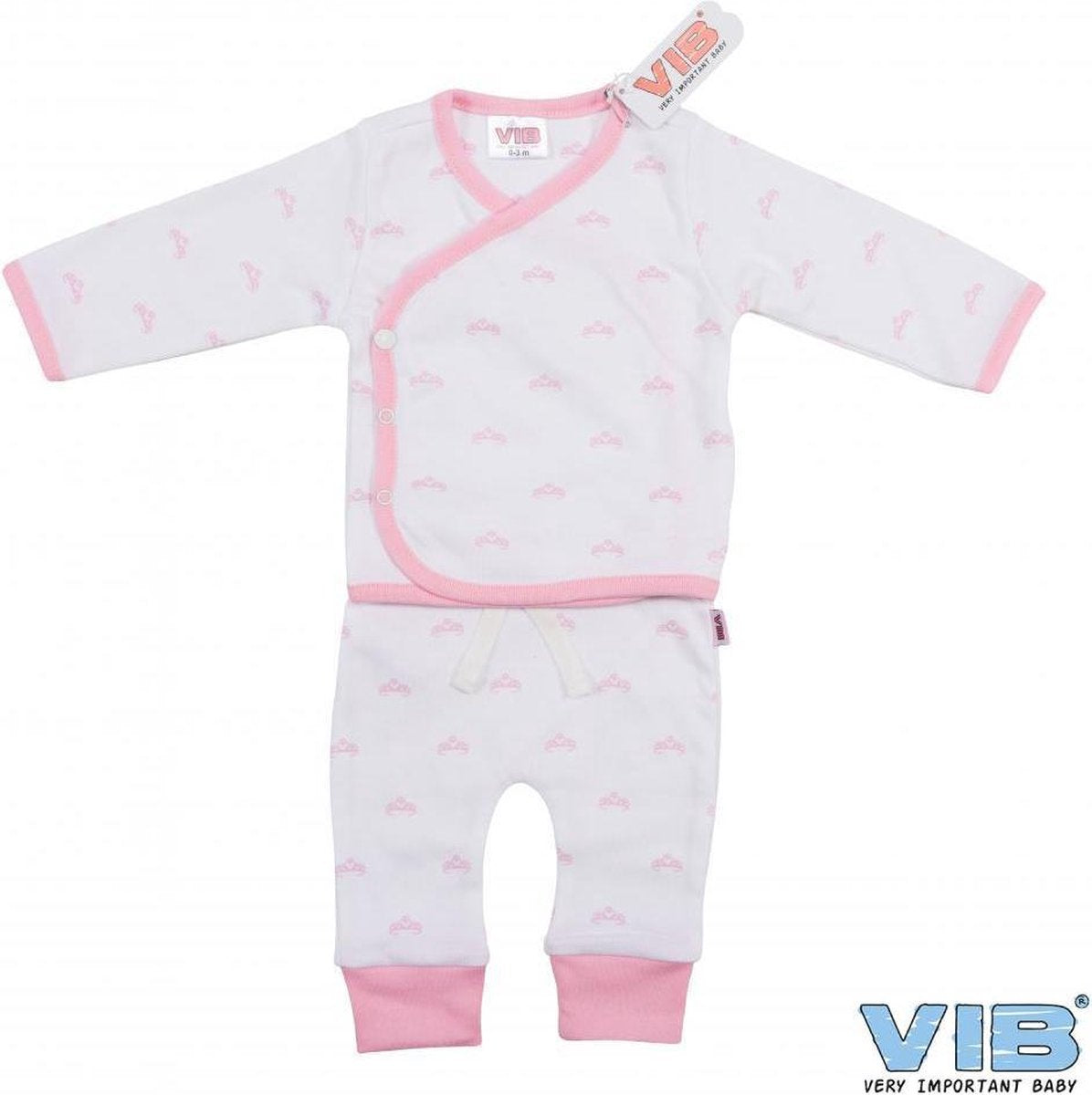 VIB 2-Delige Set All Over Kroontje Roze