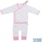 VIB 2-Delige Set All Over Kroontje Roze