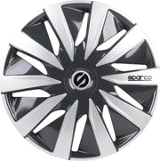 Satz Sparco Radzierblenden Lazio 15-Zoll Grau/Silber