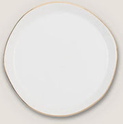 Alinterieur - Servies - Onderbord/Dessertbordje - Wit - Gouden randje - 6stuks
