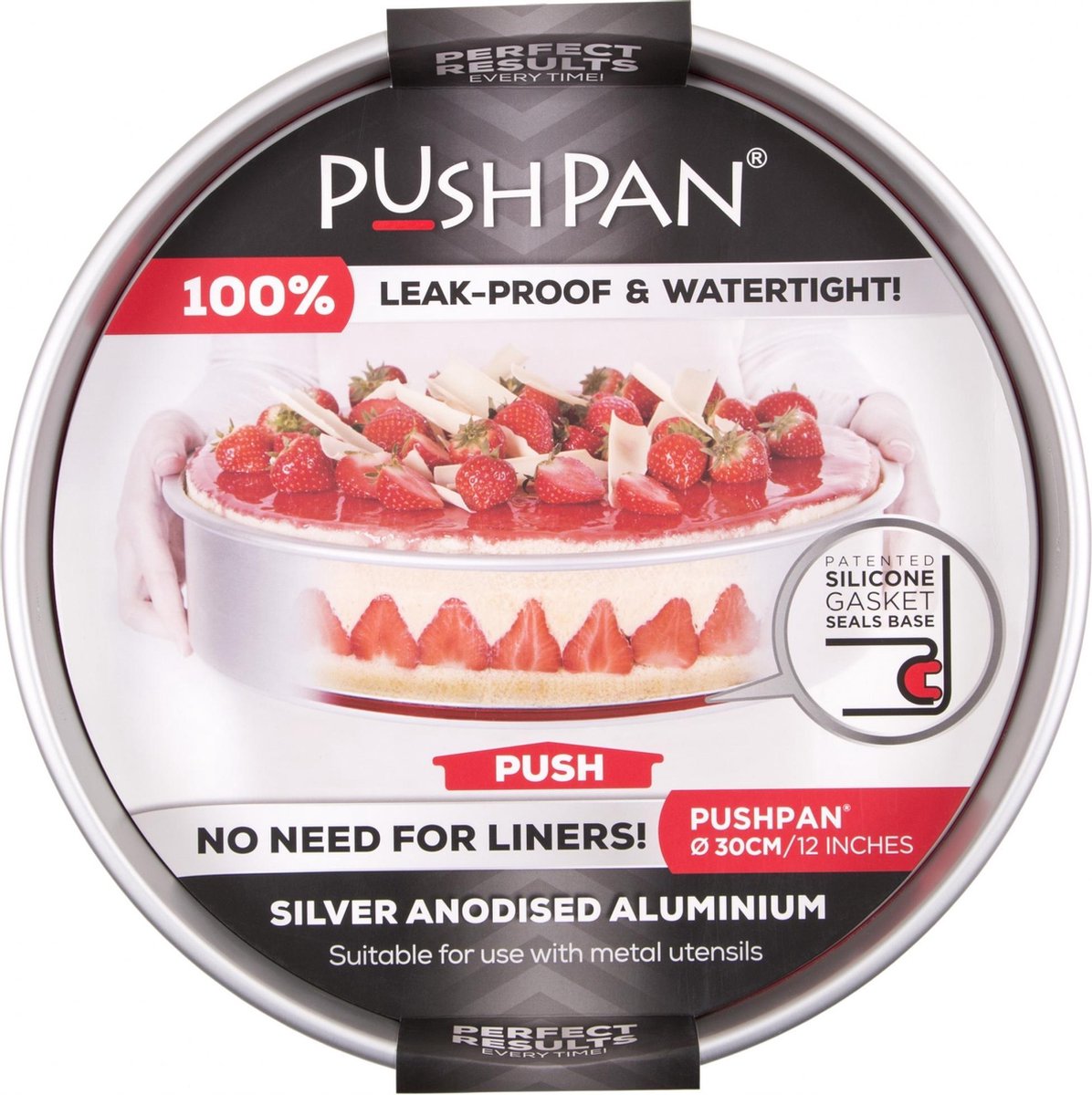 Wham PushPan Springvorm - Aluminium - Rond - Ondiep - 30 cm