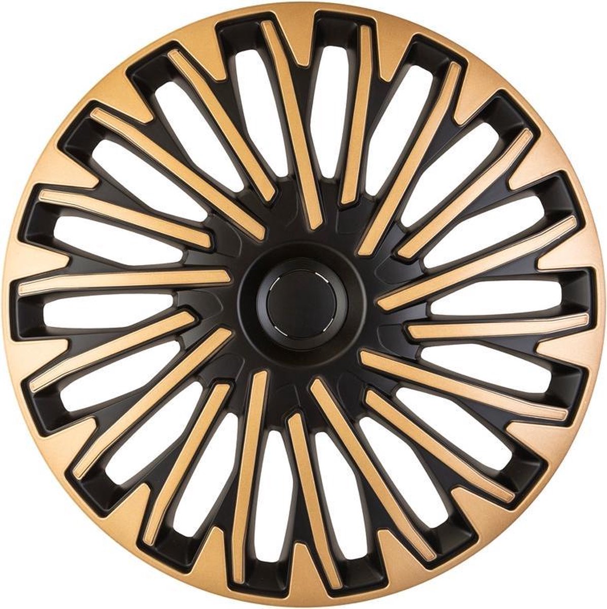 AutoStyle 4-Delige Wieldoppenset Soho 14-inch zwart/goud