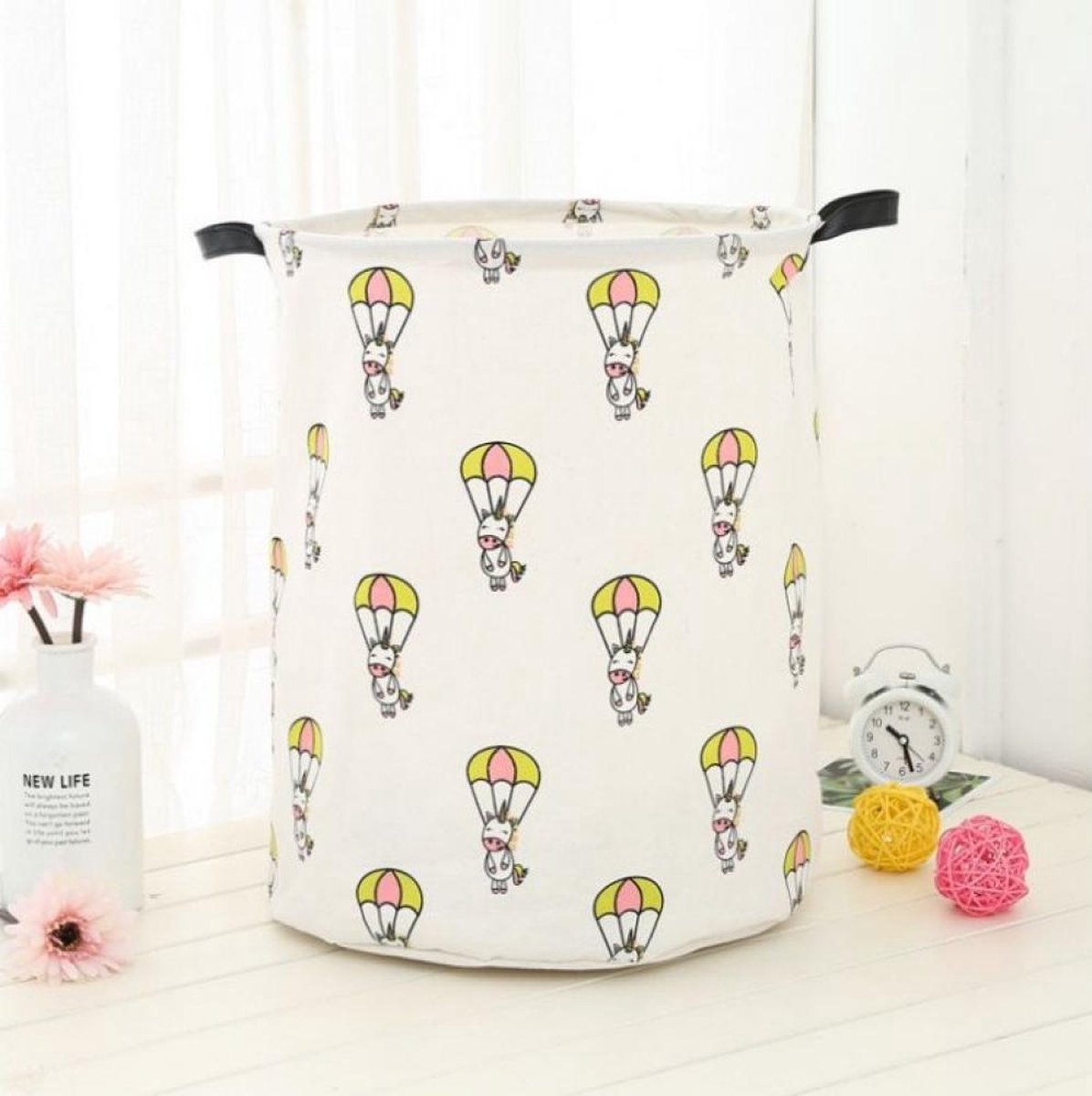 Container - Tas - Wasmand - Speelgoed mand - Unicorn Parachute