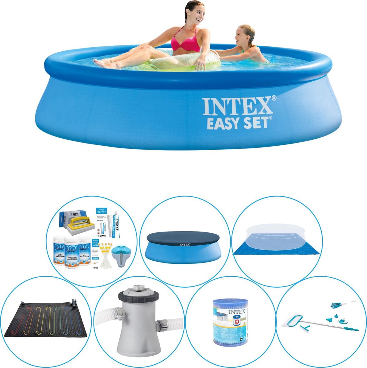 Intex Easy Set Rond 244x61 cm - Zwembad Set