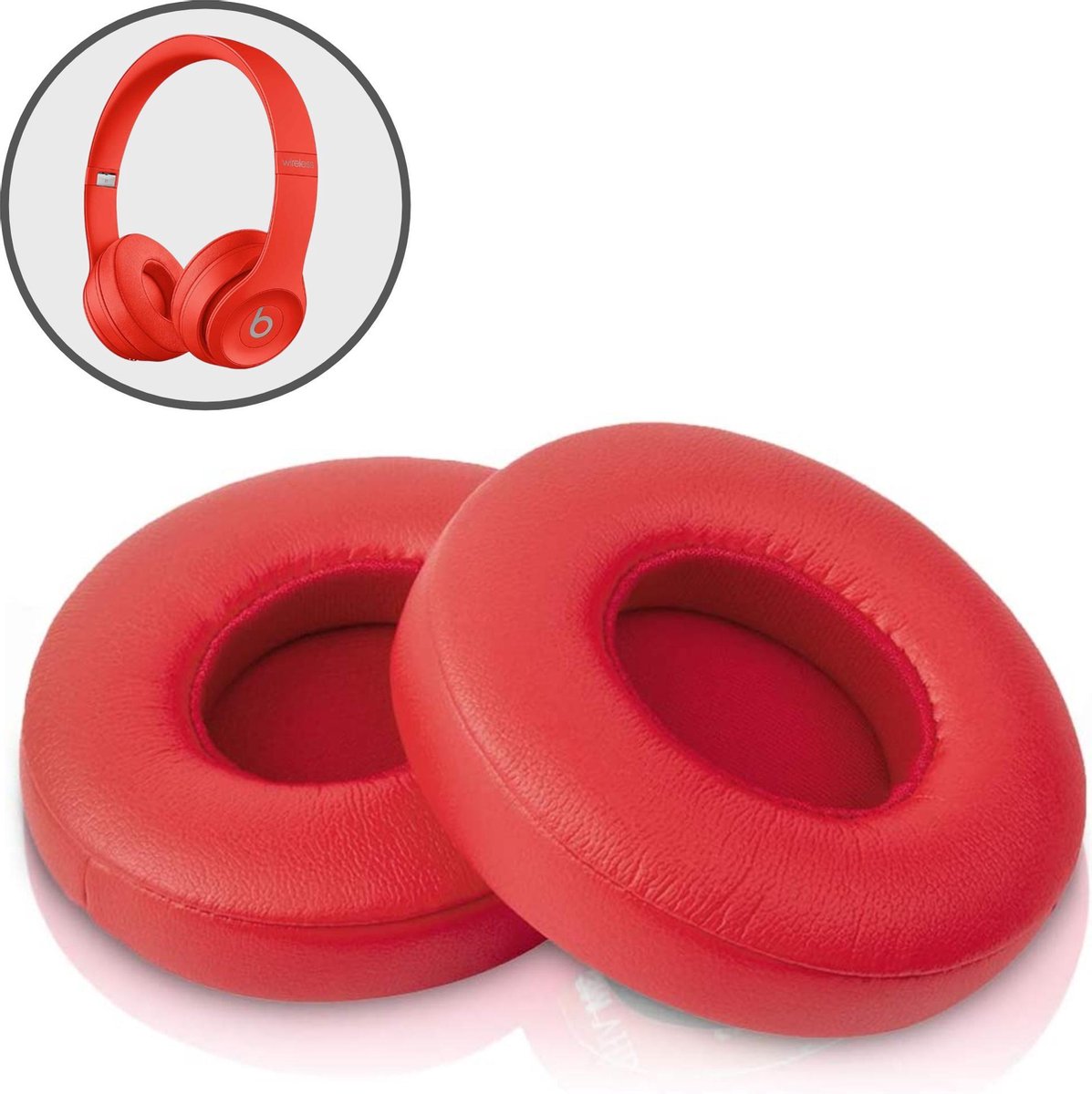 Oorkussens voor Beats By Dr. Dre Solo 2.0/3.0 wireless - Koptelefoon oorkussens voor Beats Solo rood