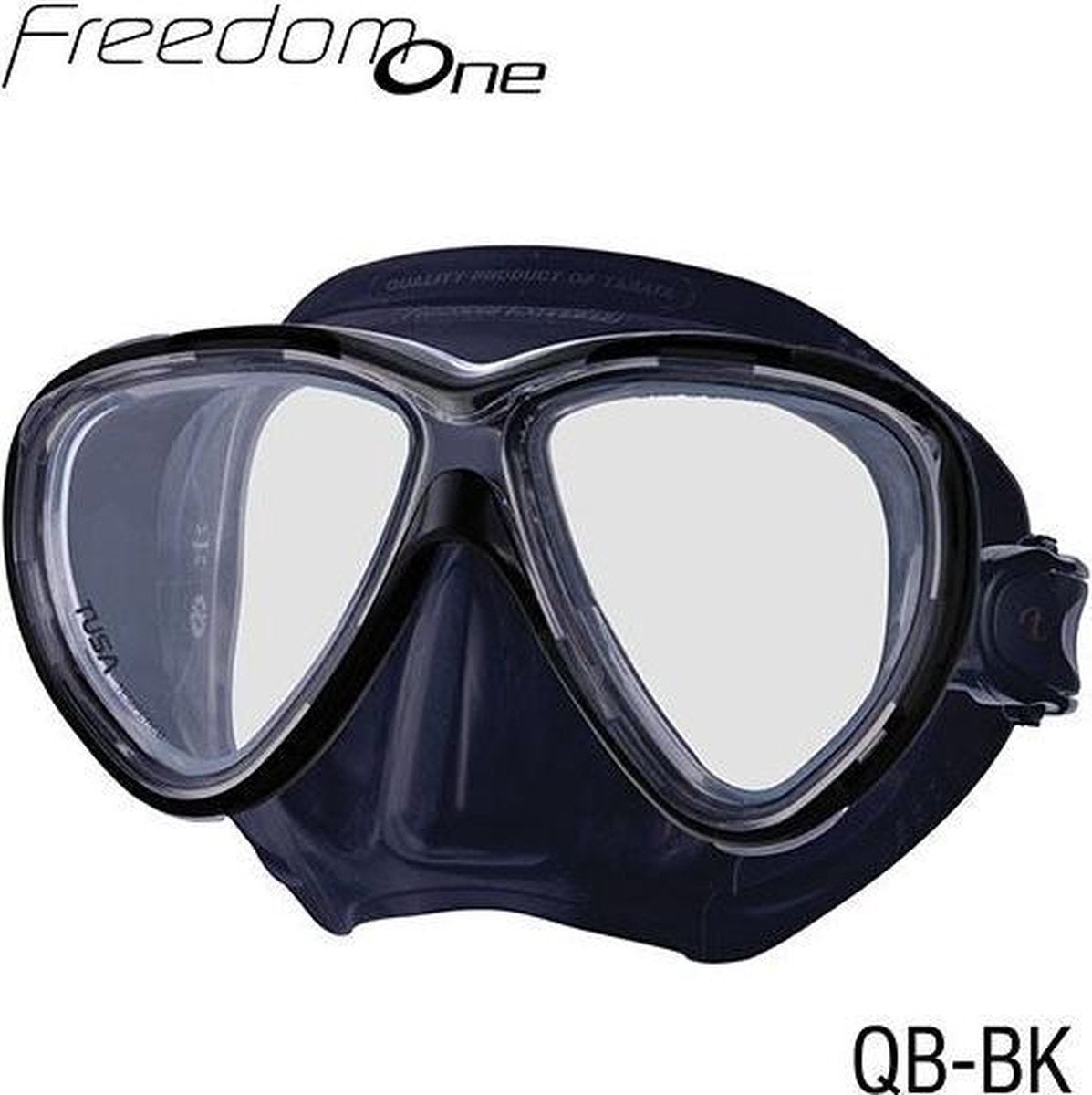 Freedom One Pro Mask zwart silonen met zwart frame