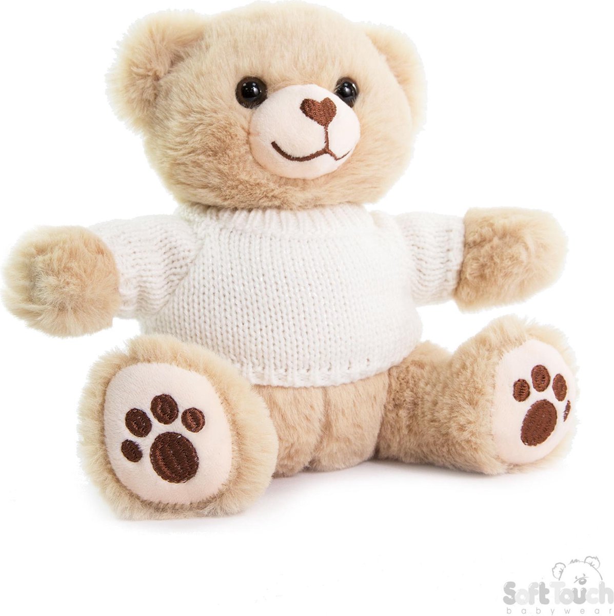 Soft Touch Knuffelbeer Met Sweater Junior 20 Cm Pluche Bruin
