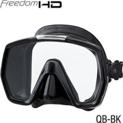 Tusa Freedom HD Masker zwart siliconen met zwart frame